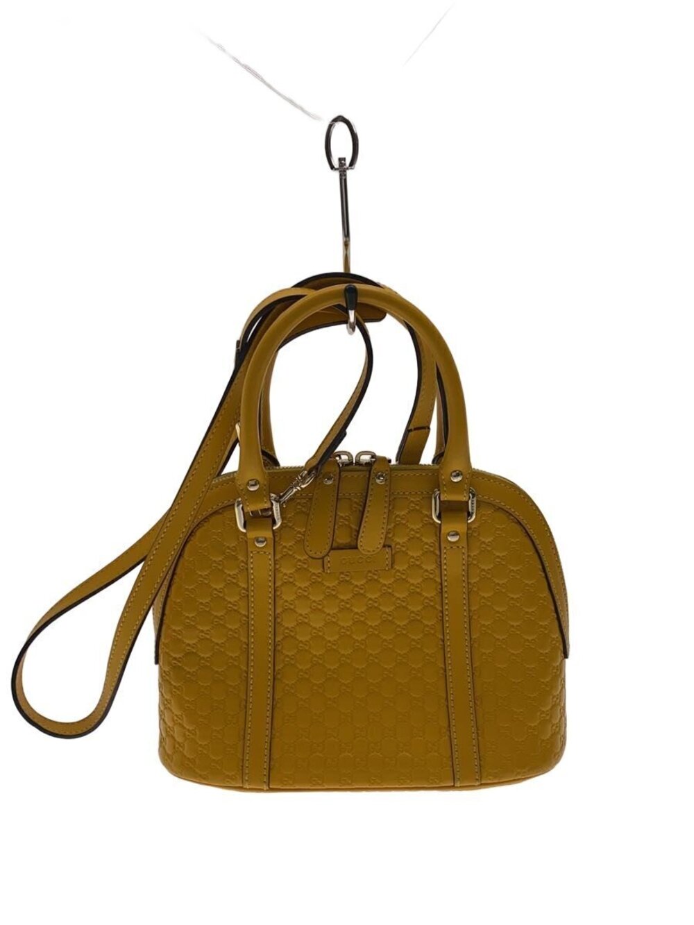 Gucci guccissima Dome Bag embossed leather Yellow